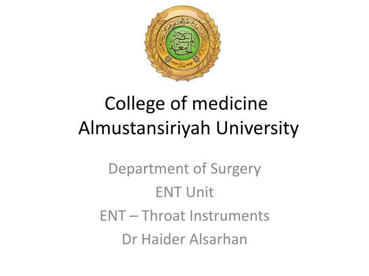 college of medicine almustansiriyah university