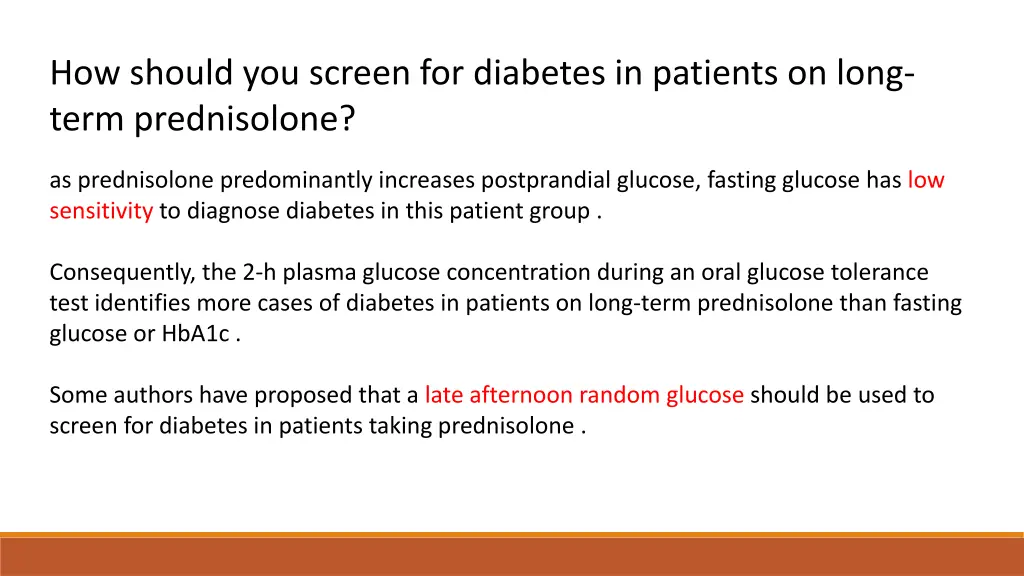 how should you screen for diabetes in patients