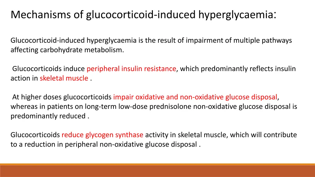 mechanisms of glucocorticoid induced