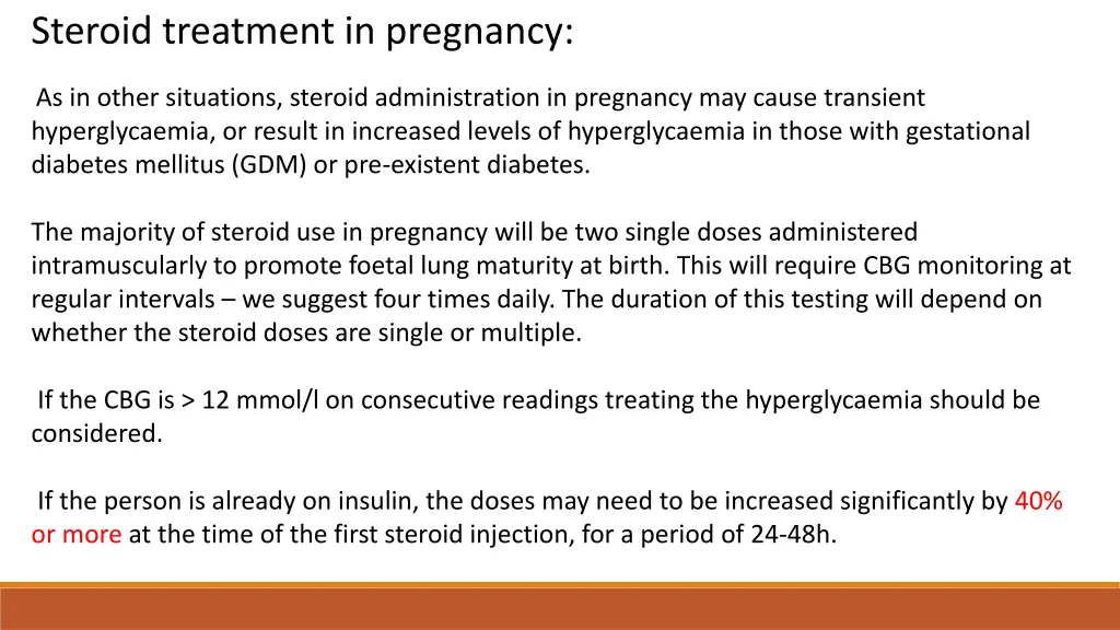 steroid treatment in pregnancy