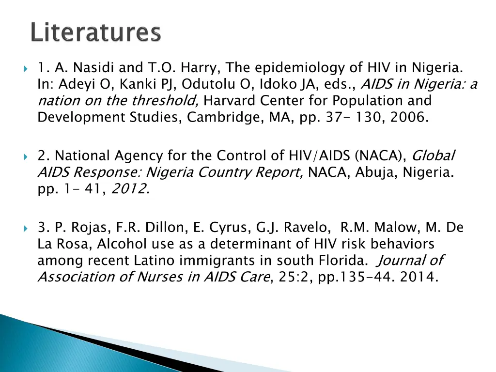 1 a nasidi and t o harry the epidemiology