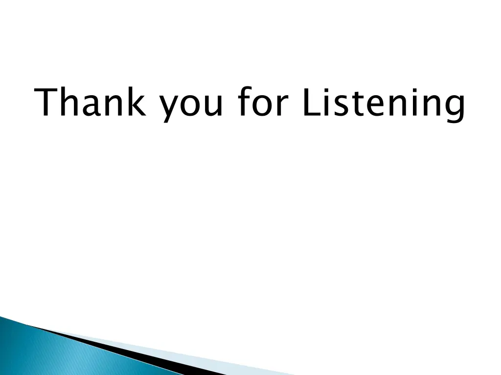 thank you for listening