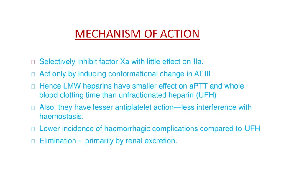 mechanism ofaction