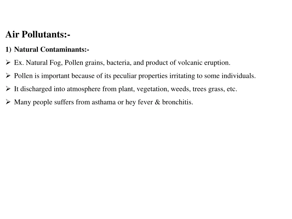 air pollutants