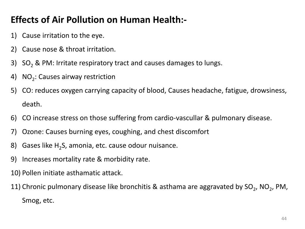 effects of air pollution on human health 1