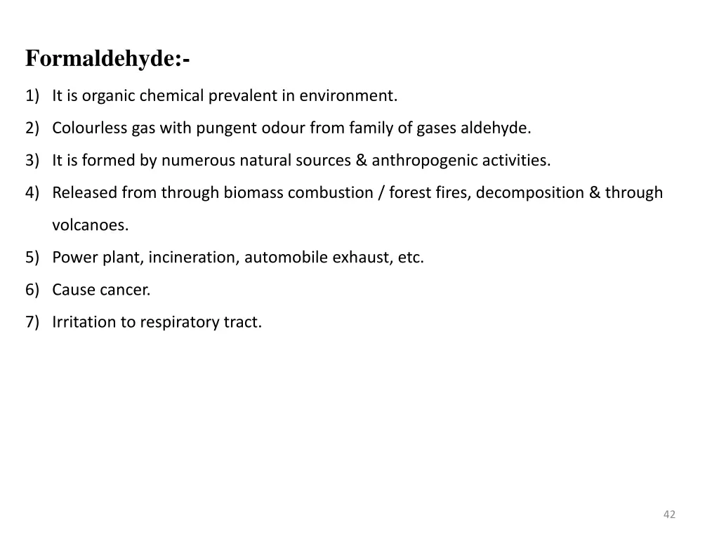 formaldehyde