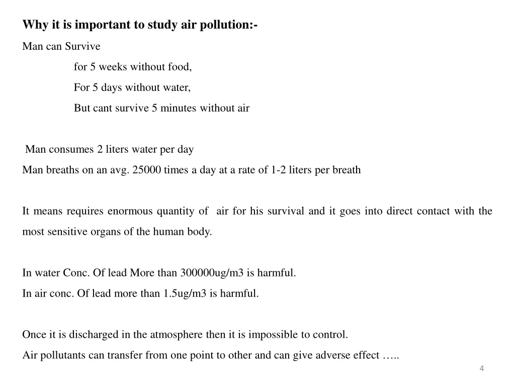 why it is important to study air pollution