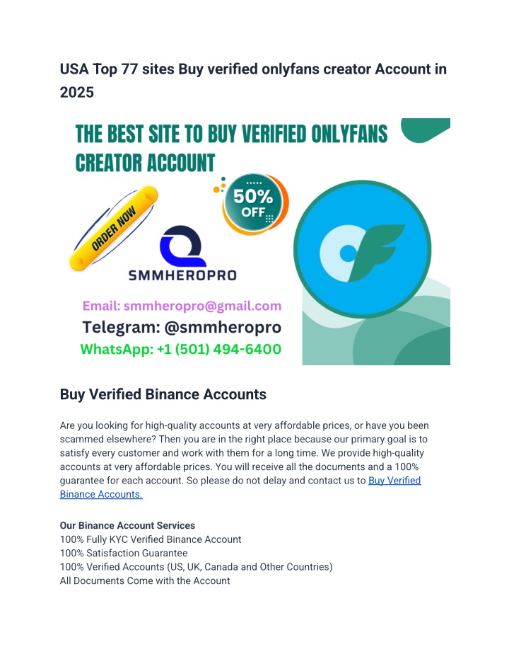 usa top 77 sites buy verified onlyfans creator