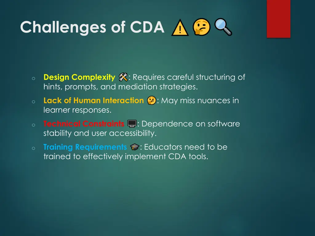 challenges of cda