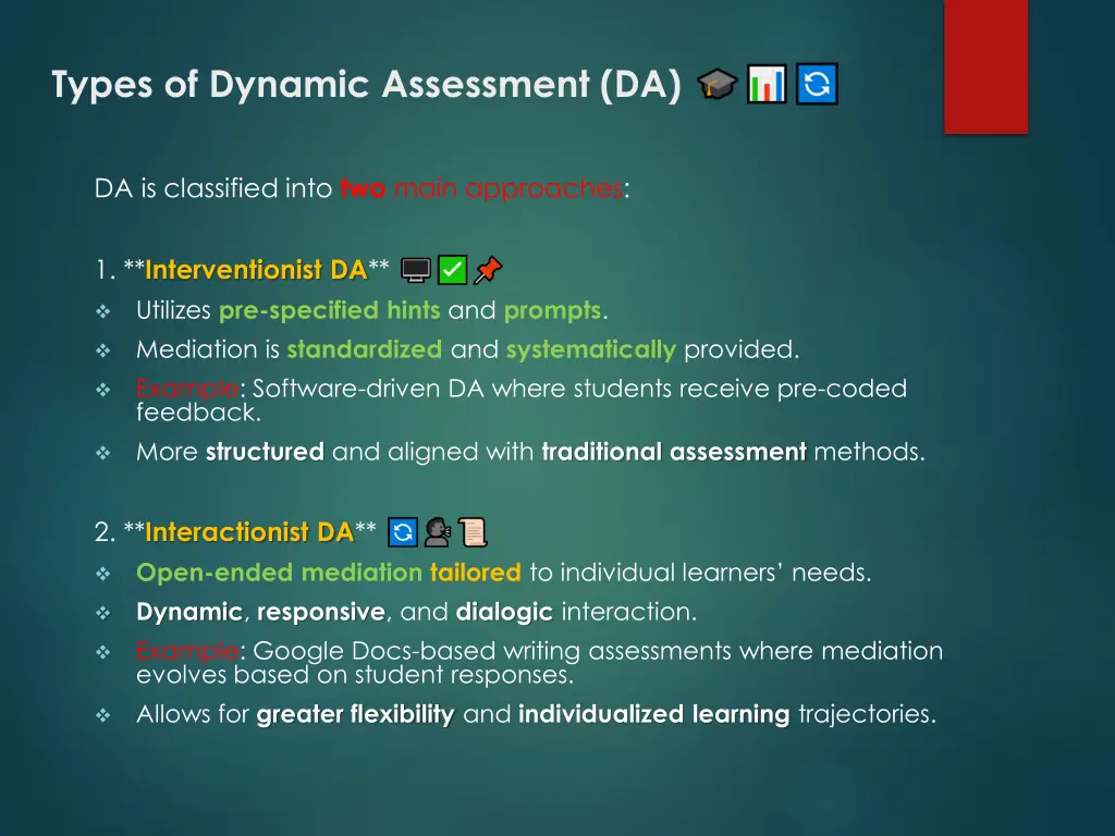 types of dynamic assessment da