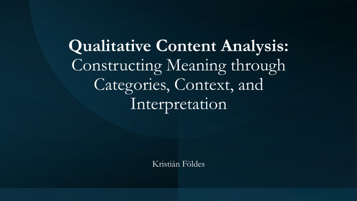 qualitative content analysis constructing meaning