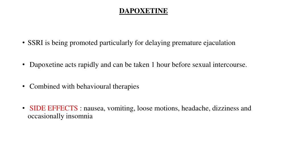 dapoxetine