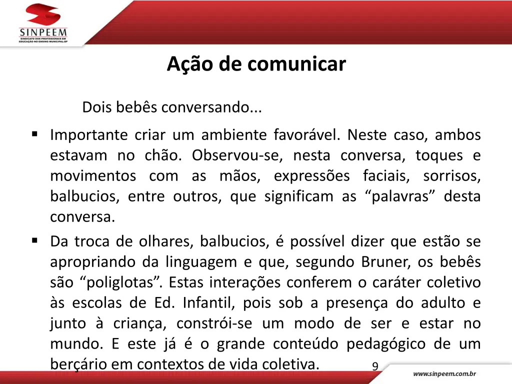 a o de comunicar