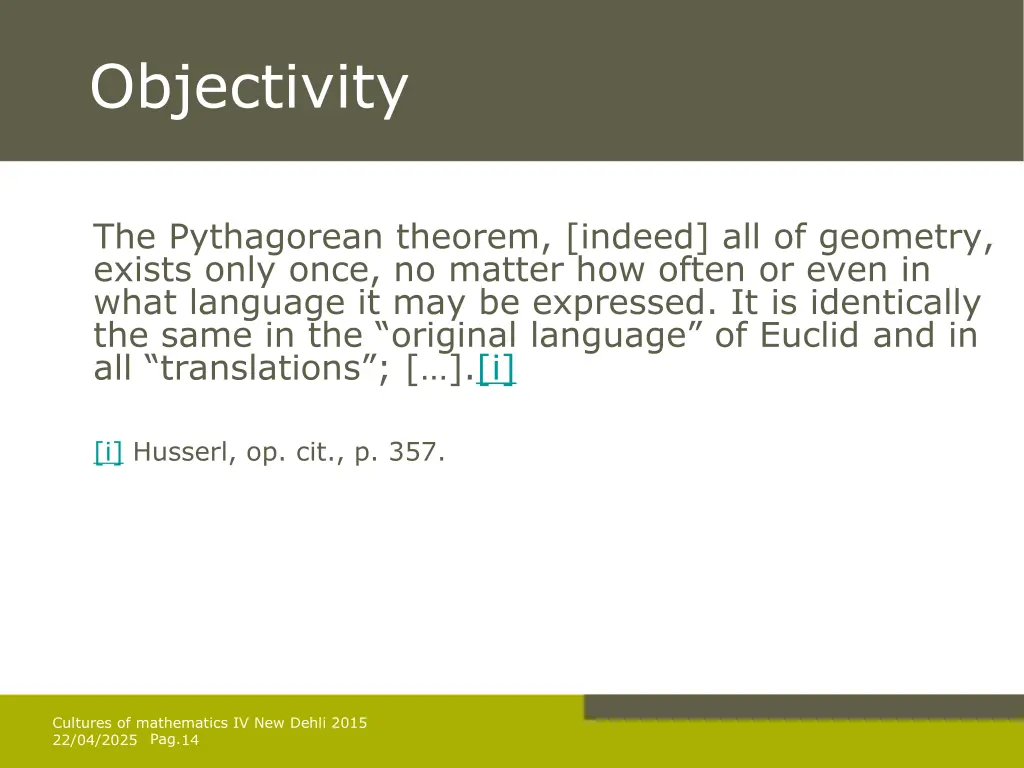 objectivity