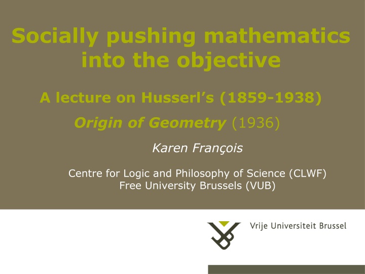 socially pushing mathematics into the objective