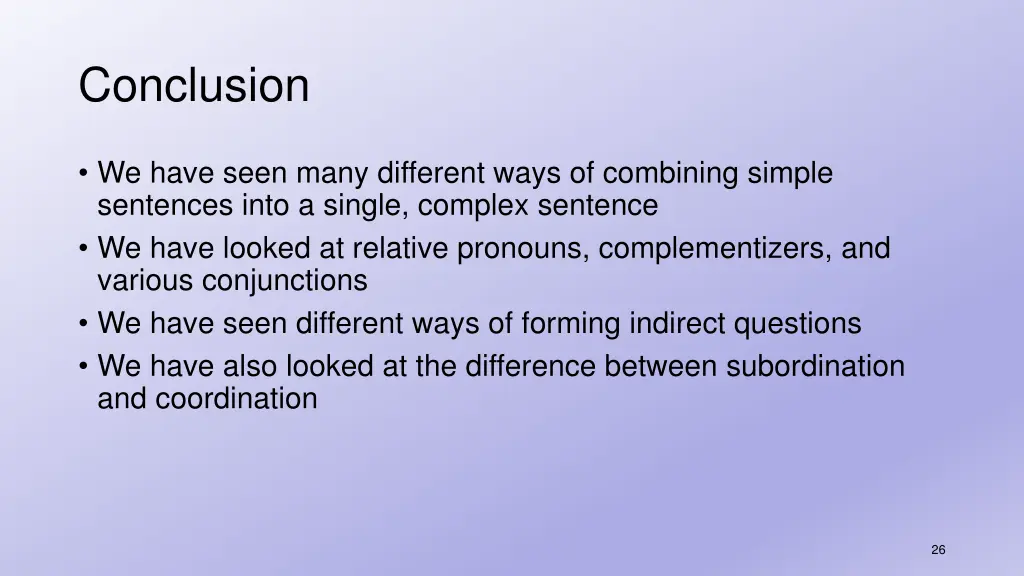 conclusion