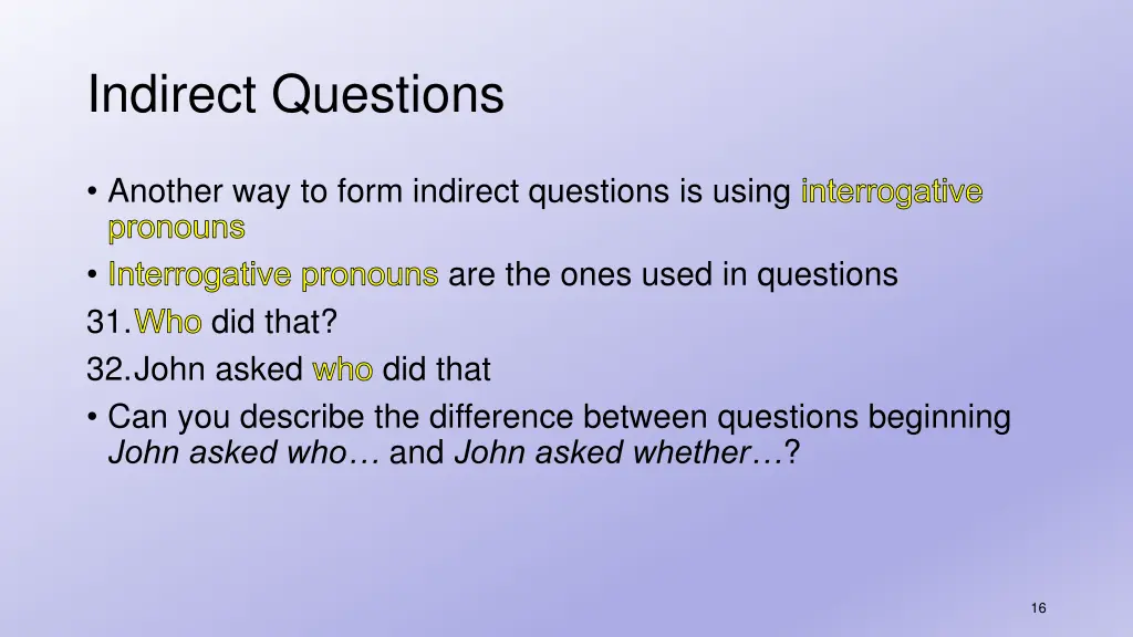 indirect questions 1
