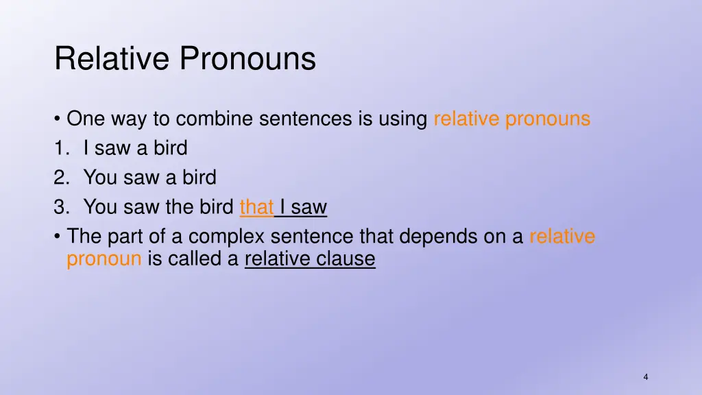 relative pronouns