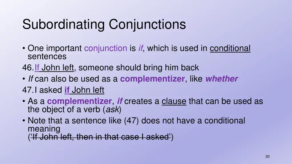 subordinating conjunctions 1