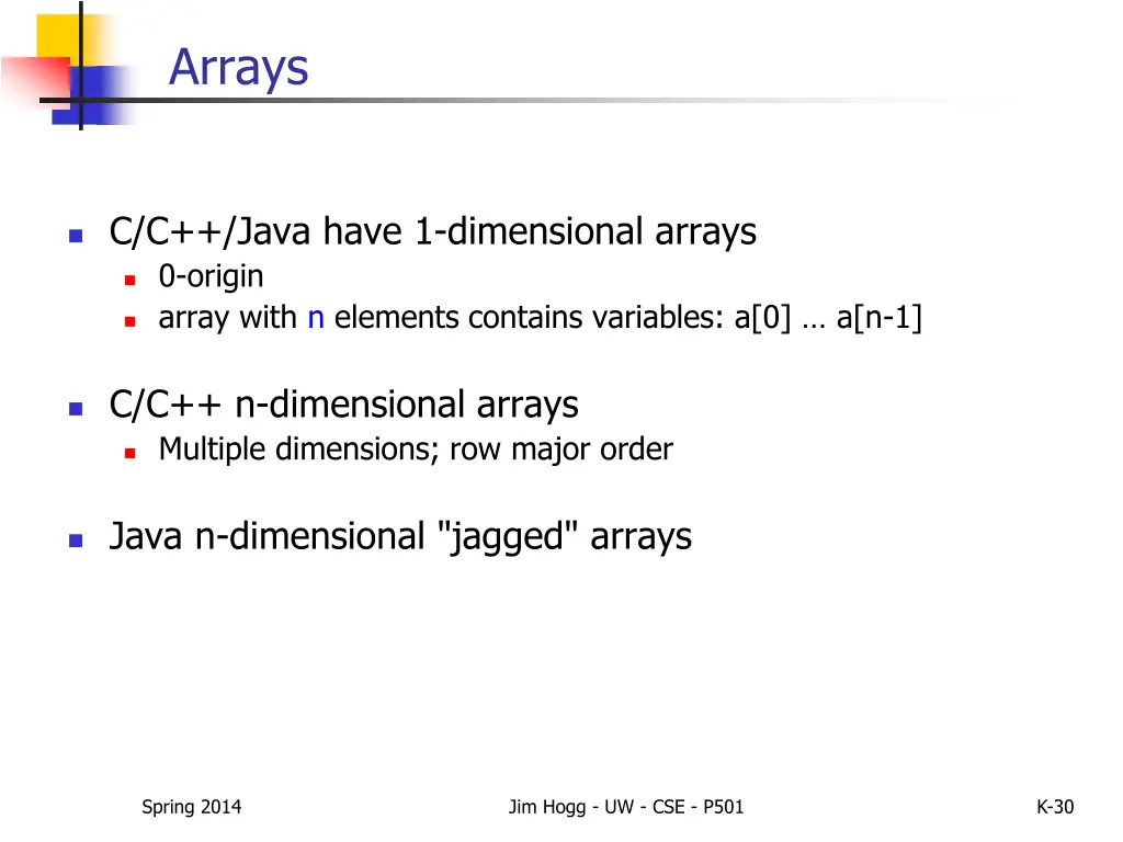 arrays