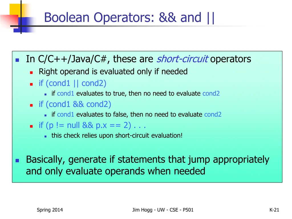boolean operators and