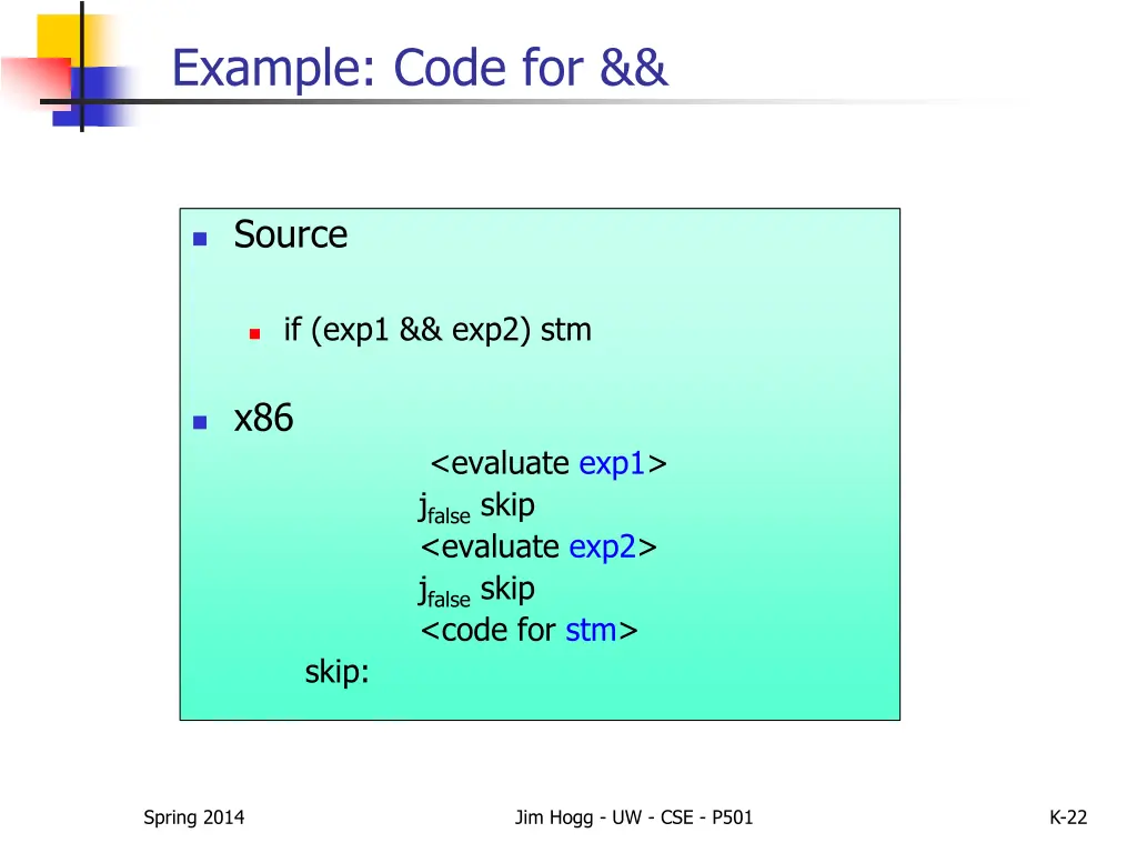 example code for