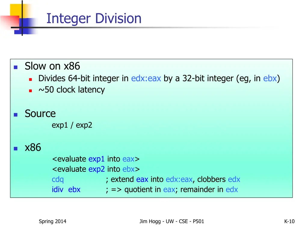 integer division