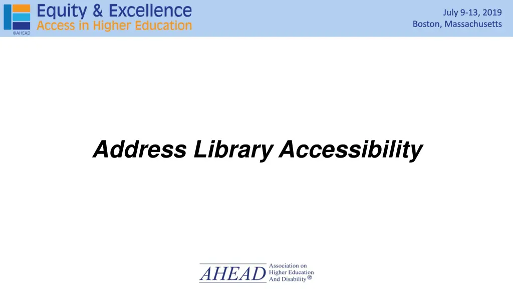 address library accessibility