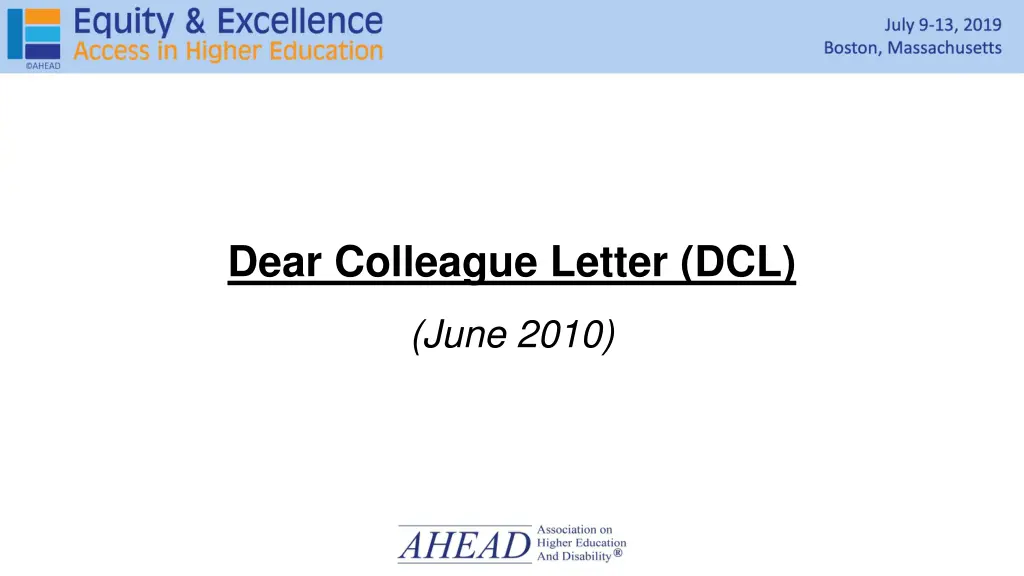 dear colleague letter dcl