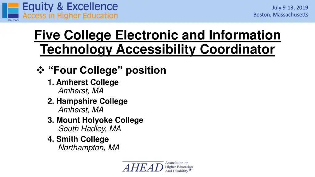 five college electronic and information