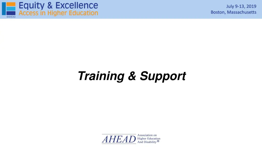 training support