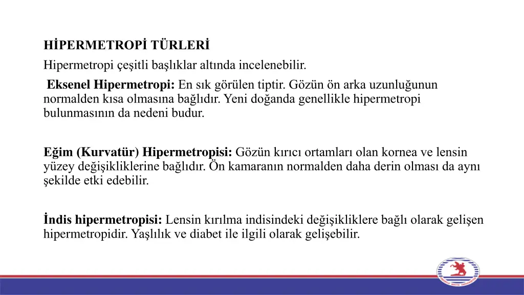 h permetrop t rler hipermetropi e itli ba l klar
