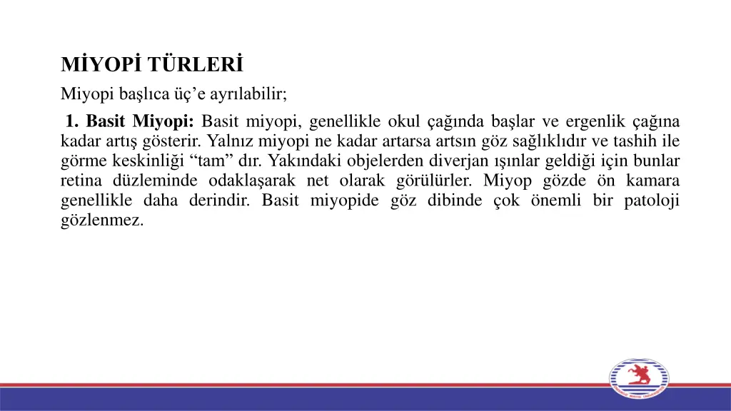 m yop t rler miyopi ba l ca e ayr labilir 1 basit