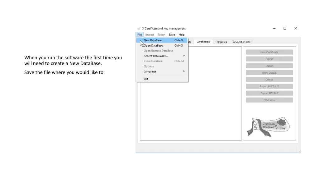 when you run the software the first time you will