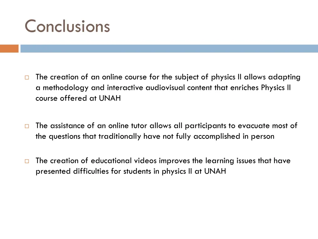 conclusions