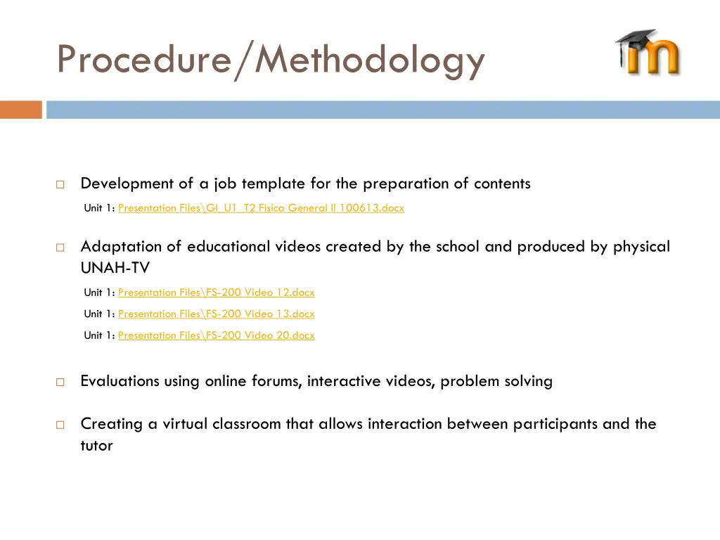 procedure methodology