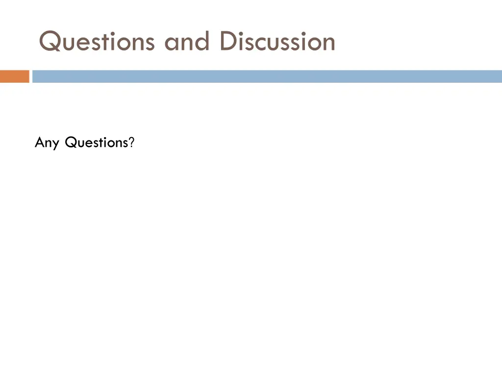 questions and discussion