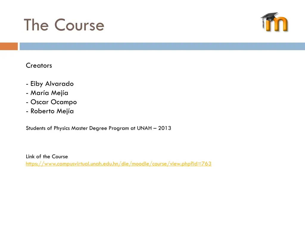 the course
