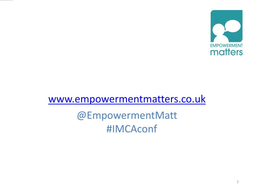 www empowermentmatters co uk @empowermentmatt
