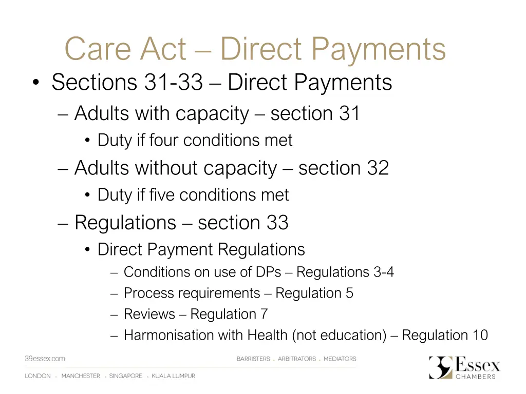 care act direct payments