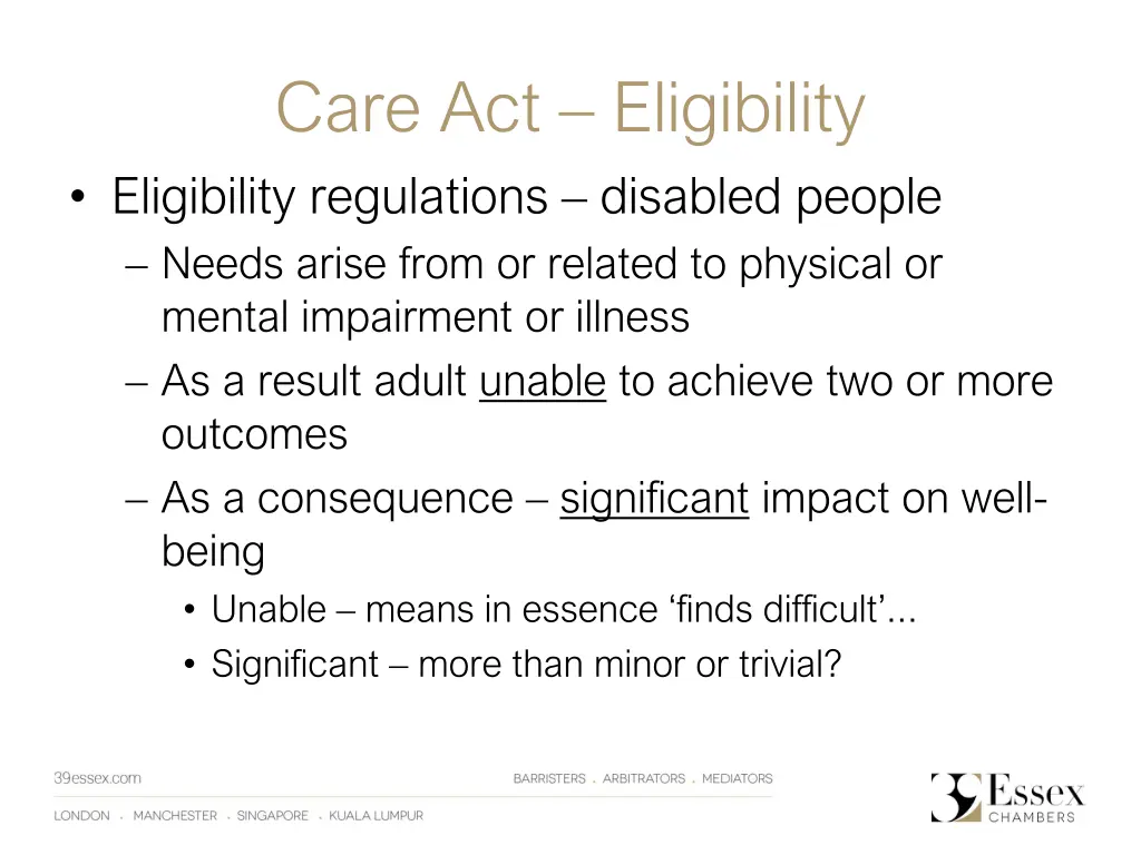 care act eligibility