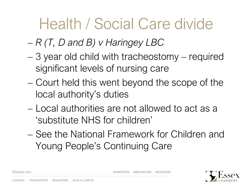 health social care divide