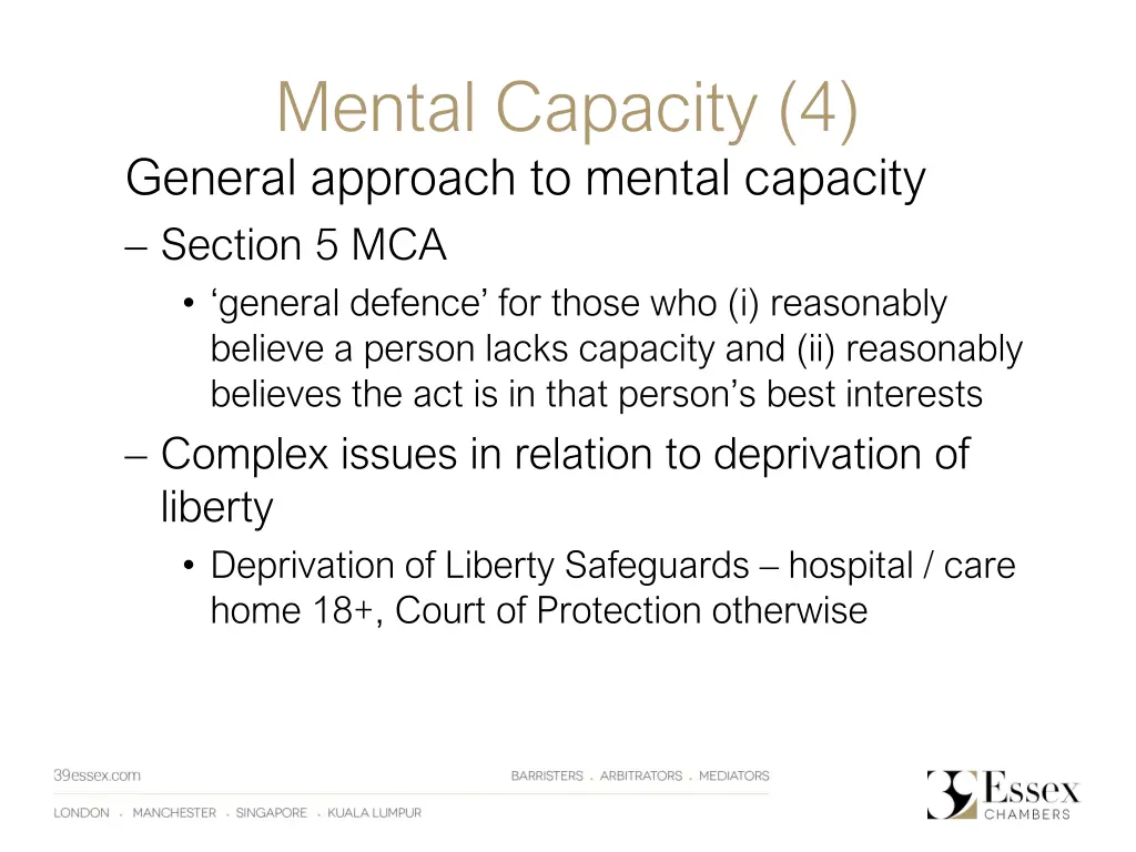 mental capacity 4
