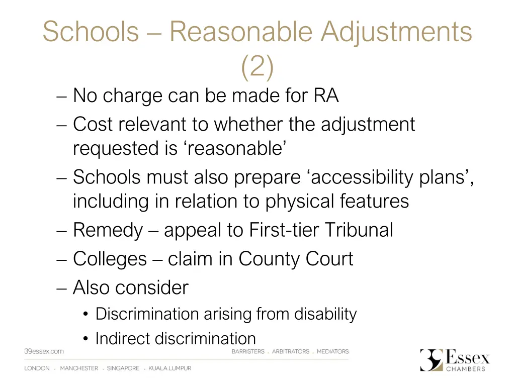schools reasonable adjustments 2