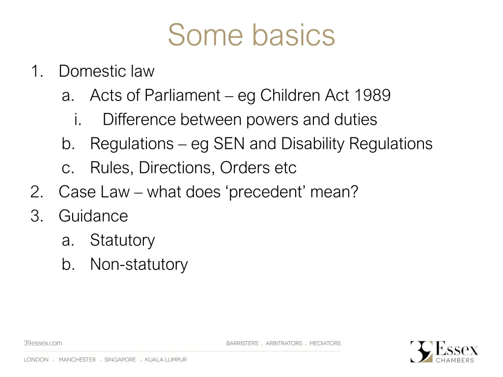 some basics