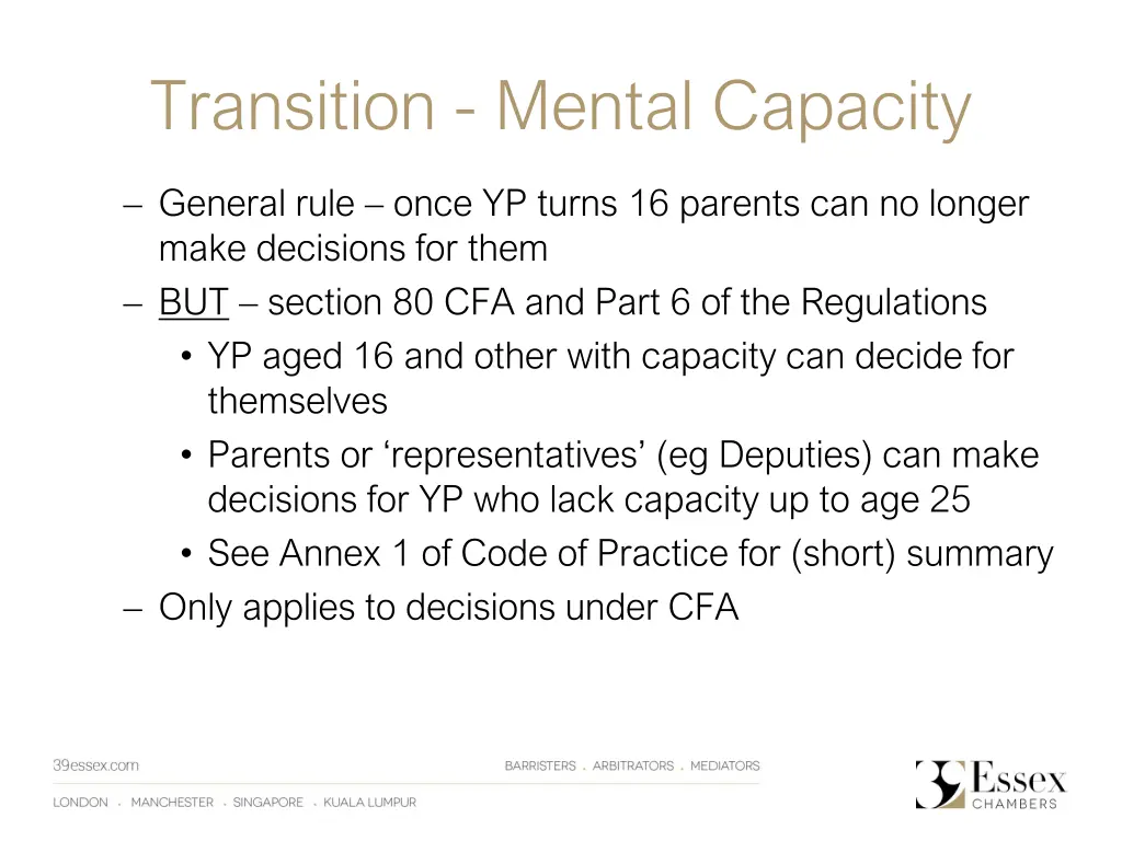 transition mental capacity