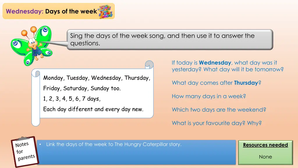 wednesday days of the week