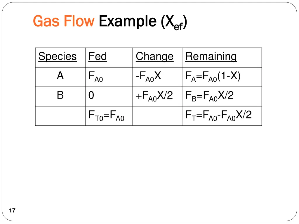 gas flow gas flow example example x x ef ef 1