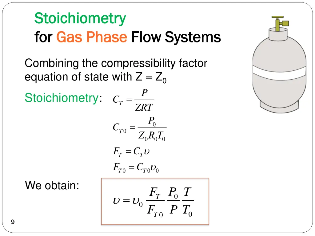 stoichiometry stoichiometry for for gas phase