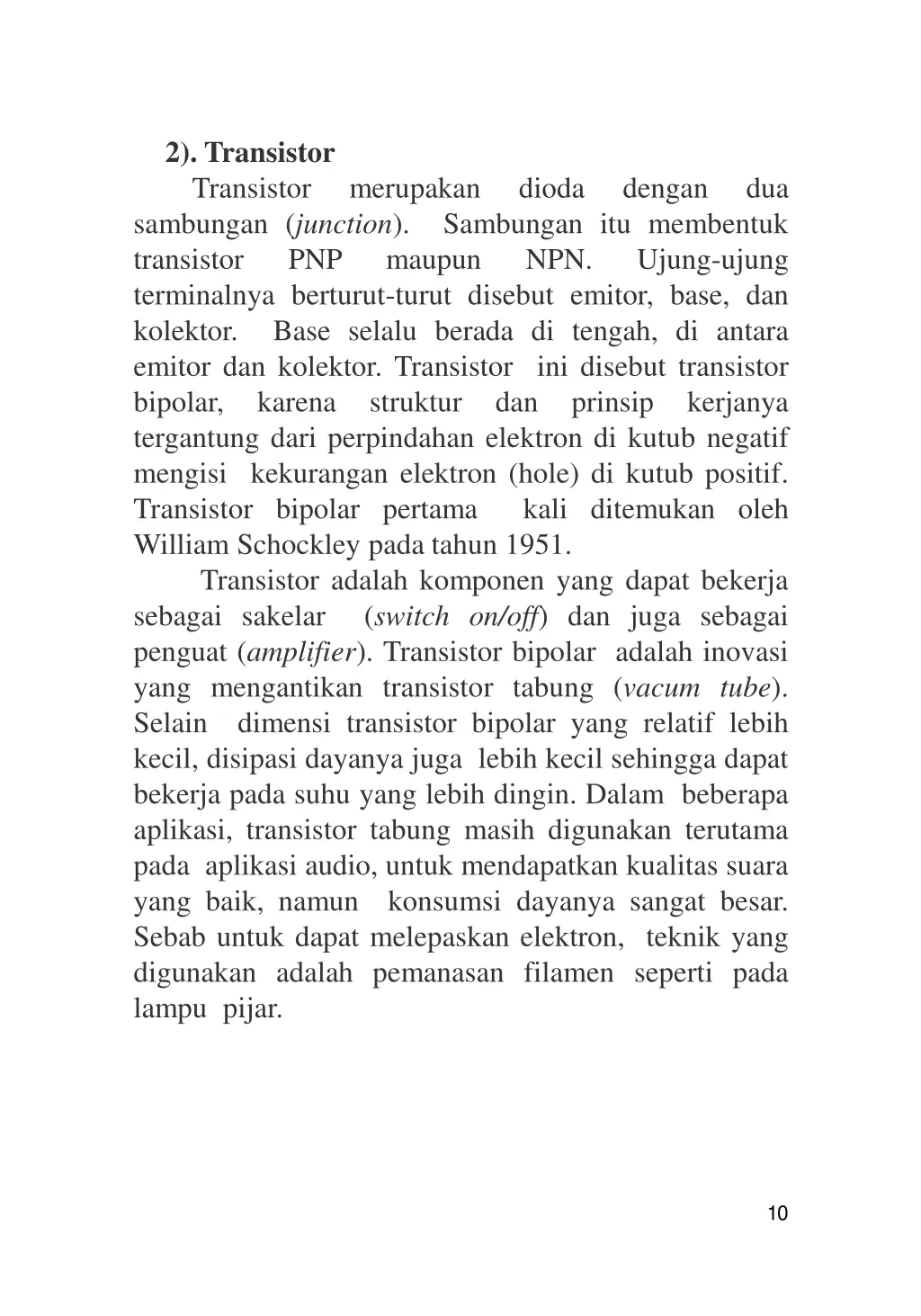 2 transistor transistor sambungan junction